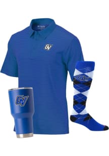 Grand Valley State Lakers Mens Blue Dad Gift Set Short Sleeve Polo