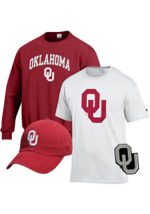 Oklahoma Sooners Mens Grey Gift Pack Sets Long Sleeve Crew Sweatshirt