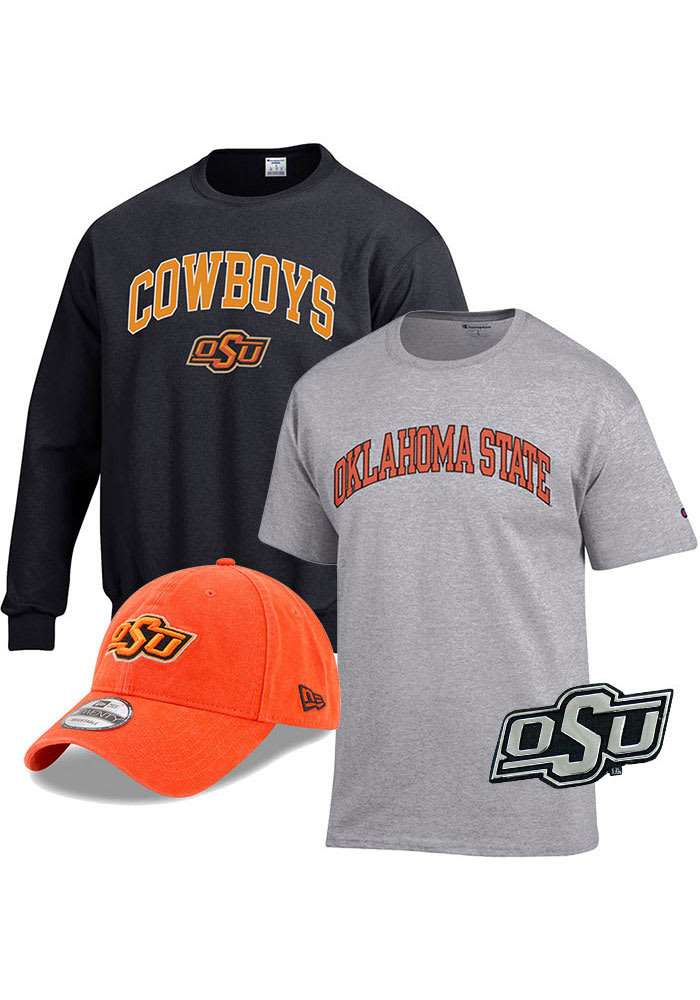 Oklahoma State Cowboys Mens Grey Gift Pack Sets Long Sleeve Crew Sweatshirt