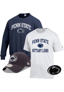 Mens Grey Penn State Nittany Lions Gift Pack Sets Crew Sweatshirt