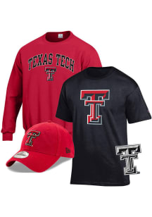 Texas Tech Red Raiders Mens Grey Gift Pack Sets Long Sleeve Crew Sweatshirt