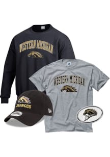Western Michigan Broncos Mens Grey Gift Pack Sets Long Sleeve Crew Sweatshirt