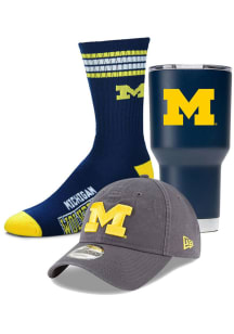 Michigan Wolverines Navy Blue Fan Pack Gift Box Adjustable Hat