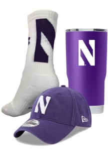 Northwestern Wildcats Purple Fan Pack Gift Box Adjustable Hat