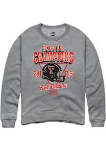 Summit Sportswear Texas Tech Red Raiders Mens Graphite 2025 Big 12 Football Champions Long Sleeve..