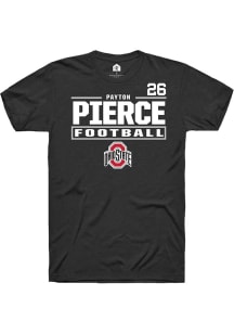 Payton Pierce Rally Mens Black Ohio State Buckeyes NIL Stacked Box Player T Shirt
