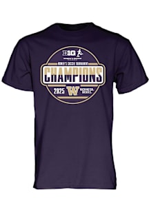 Washington Huskies Purple Big Ten Womens Soccer Tournament Champions Short Sleeve T Shirt