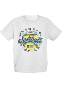 Youth White Big Ten 2025 Big Ten Softball Short Sleeve T-Shirt