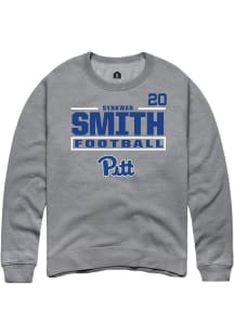 Synkwan Smith Rally Mens Graphite Pitt Panthers NIL Stacked Box Player Crew