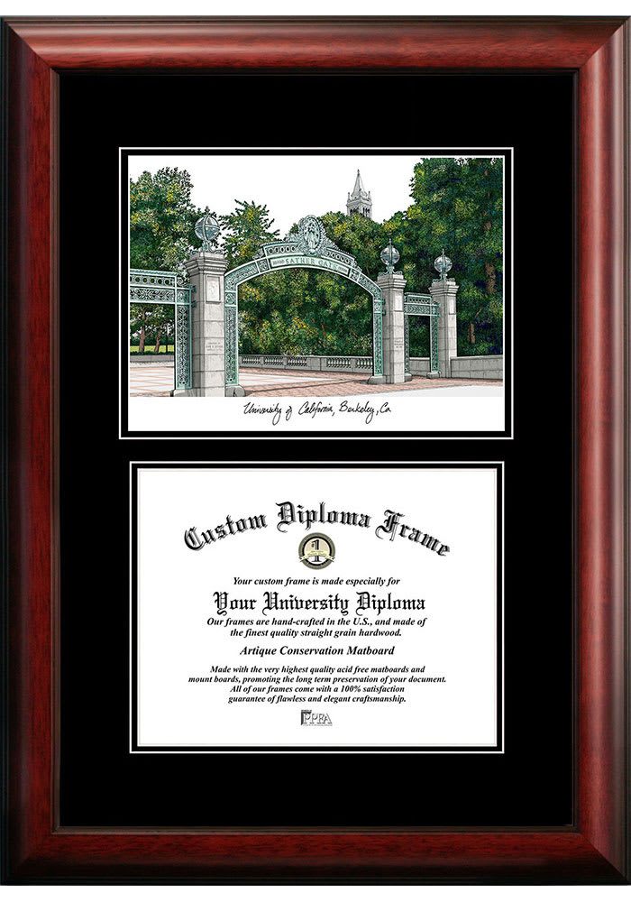 Cal Golden Bears Diplomate and Campus Lithograph Picture Frame