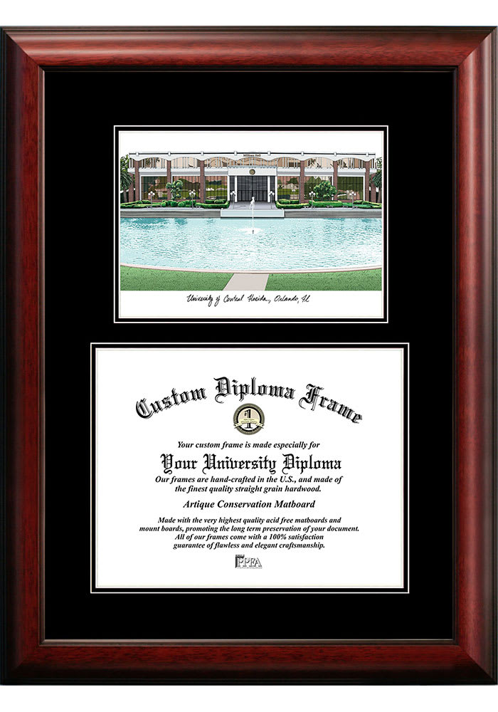 UCF Knights Diplomate and Campus Lithograph Picture Frame