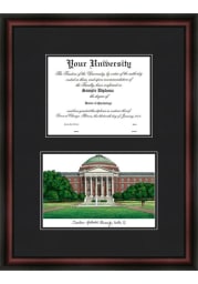 SMU Mustangs Diplomate and Campus Lithograph Picture Frame