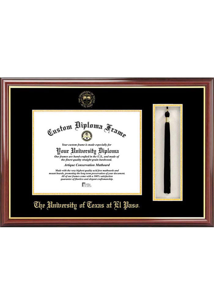 UTEP Miners Tassel Box Diploma Picture Frame