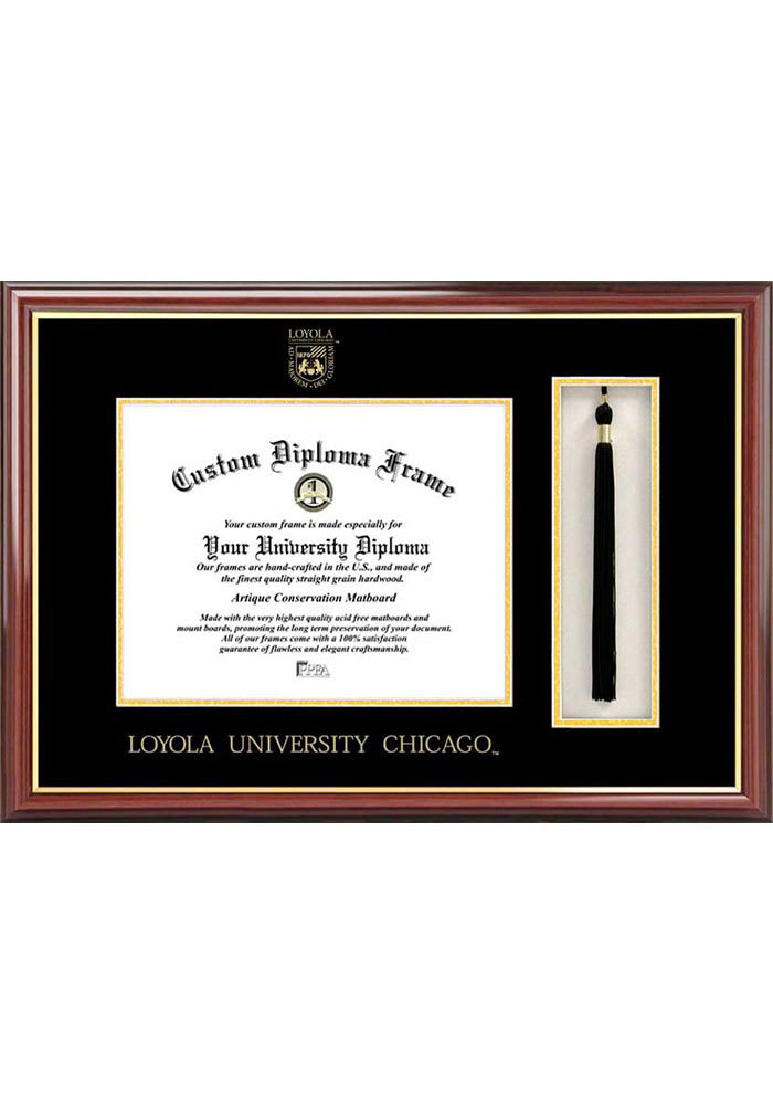 Loyola Ramblers Tassel Box Diploma Picture Frame
