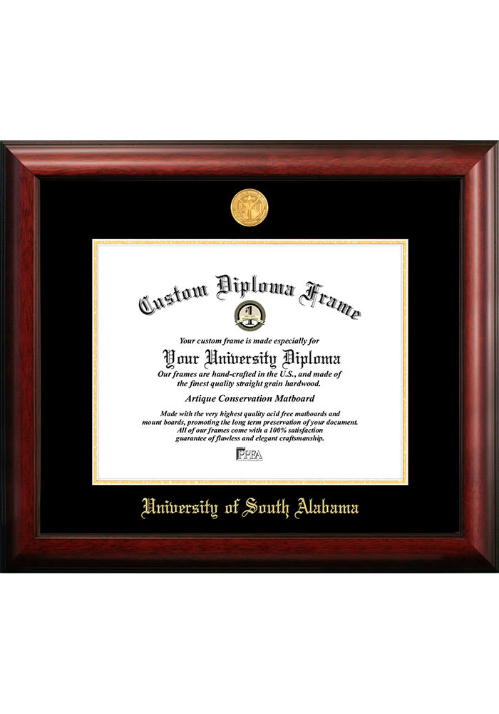 South Alabama Jaguars Gold Embossed Diploma Frame Picture Frame