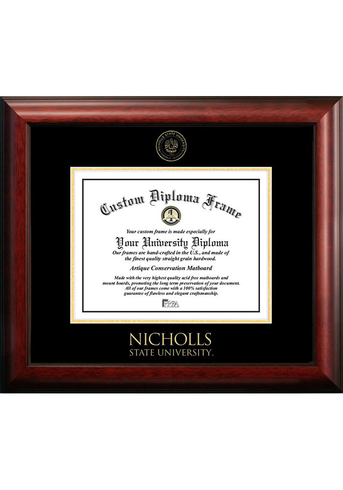 Nicholls State Colonels Gold Embossed Diploma Frame Picture Frame