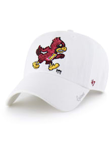 47 Iowa State Cyclones White Sparkle Clean Up Womens Adjustable Hat