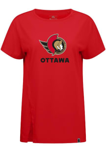 Levelwear Ottawa Senators Womens Red Influx Home Turf Short Sleeve T-Shirt