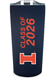 Illinois Fighting Illini 18oz Class of 2026 Soft Touch Stainless Steel Tumbler - Navy Blue