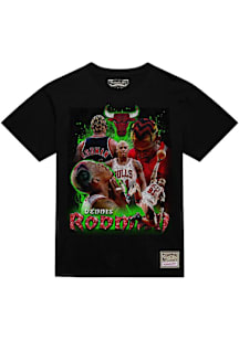 Dennis Rodman Chicago Bulls Black Vintage Hype Short Sleeve Fashion Player T Shirt