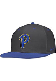Nike Pitt Panthers Mens Grey Aero True On-Field Baseball Fitted Hat