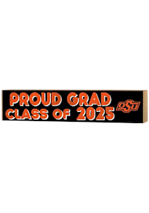 KH Sports Fan Oklahoma State Cowboys Class of 2025 graduation graphic Sign - Black