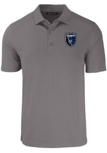 Cutter and Buck San Jose Earthquakes Graphite Forge Eco Stretch Big and Tall Polo