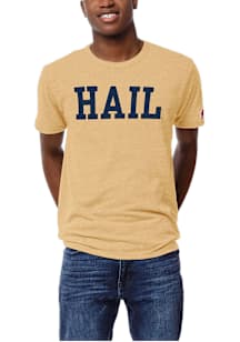 Gold Michigan Wolverines Victory Falls Hail Short Sleeve Fashion T Shirt
