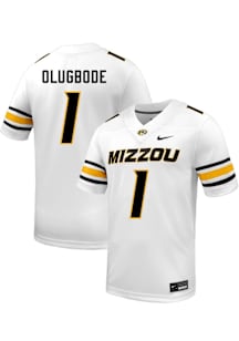 Donovan Olugbode  Nike Missouri Tigers White Football NIL Game Football Jersey