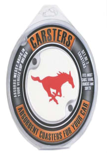 SMU Mustangs 2 Pack Car Coaster - Red