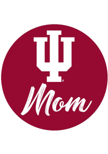 Red Indiana Hoosiers 3&quot; Mom Button