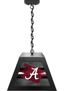 Alabama Crimson Tide Script Pendant Black Billiard Lamp