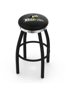 Wright State Raiders Chrome Seat Pub Stool - Black