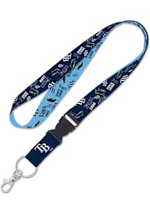 Tampa Bay Rays Scatterprint Lanyard - Navy Blue