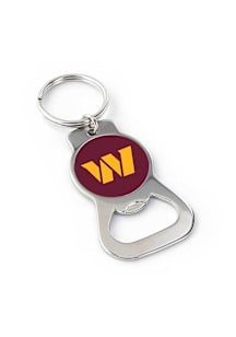 Washington Commanders Bottle Opener Design Keychain - Silver