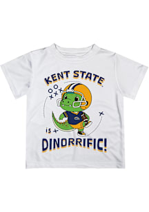 Vive La Fete Kent State Golden Flashes Toddler White Dino-Riffic Short Sleeve T-Shirt