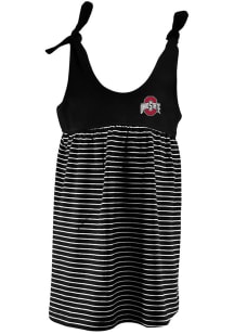 Toddler Girls Black Ohio State Buckeyes Stripe Short Sleeve Dress