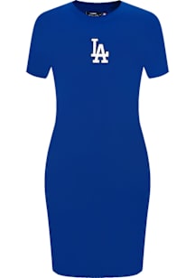 Pro Standard Los Angeles Dodgers Womens Blue Classic Short Sleeve Dress