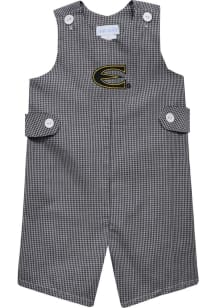 Vive La Fete Emporia State Hornets Baby Black Gingham Overalls