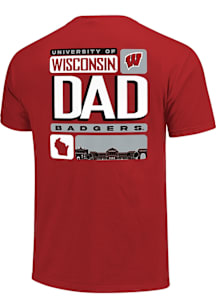 Wisconsin Badgers Red Tiles Dad Short Sleeve T Shirt