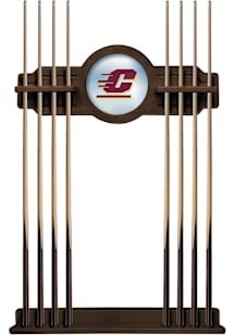 Central Michigan Chippewas Solid Wood Cue Rack Pool Table