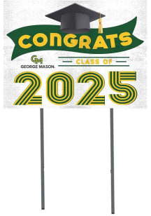 George Mason University KH Sports Fan Class of 2025 graduation graphic Yard Sign - White