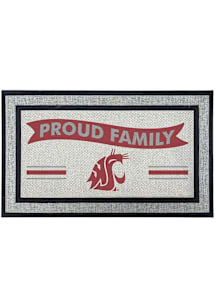 Washington State Cougars Proud Family 18x30 Door Mat