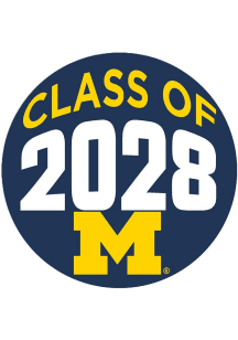 Navy Blue Michigan Wolverines 3&quot; Class of 2028 Button