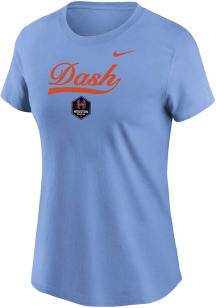 Nike Houston Dash Womens Light Blue Cotton Short Sleeve T-Shirt