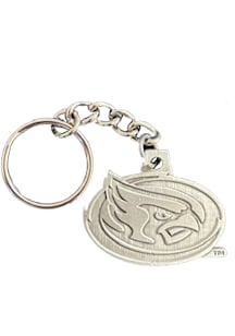 Iowa State Cyclones Pewter Die Cut Mascot Keychain - Silver