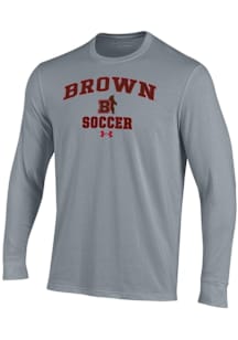 Under Armour Brown Bears Grey Soccer Performance Long Sleeve T Shirt