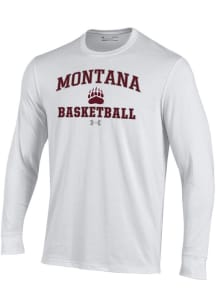 Under Armour Montana Grizzlies White Basketball Performance Long Sleeve T Shirt