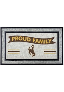 Wyoming Cowboys Proud Family 18x30 Door Mat