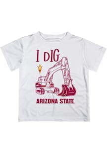 Vive La Fete Arizona State Sun Devils Infant Excavator Short Sleeve T-Shirt White